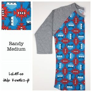 NWT LuLaRoe Unisex Randy Baseball Tee